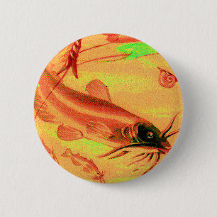 catfish 6 cm round badge