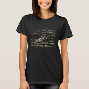 Catfish Fishing Camo American Flag T-Shirt