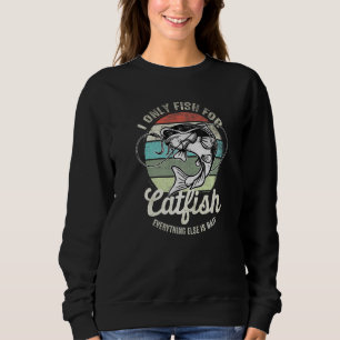 Catfish Fishing Meme Catfishing Fisherman Retro Sweatshirt