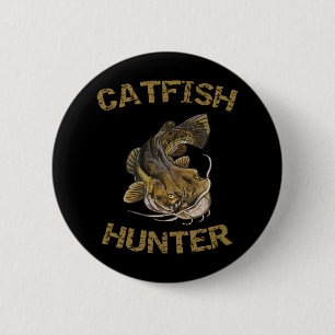 Catfish Hunter Catfish For Catfish Fisherman 6 Cm Round Badge