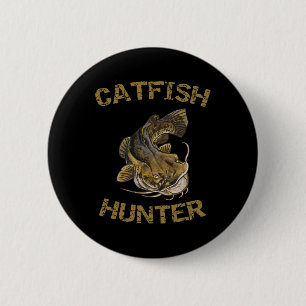Catfish Hunter Catfish For Catfish Fisherman  6 Cm Round Badge
