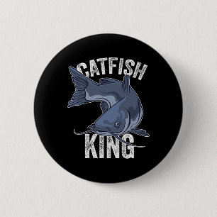 Catfish King Catfish Fishing Catfishing 6 Cm Round Badge