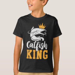 Catfish King Design Funny Catfish Fishing Gift T-Shirt