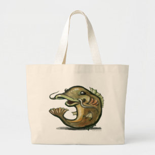 Catfish Large Tote Bag
