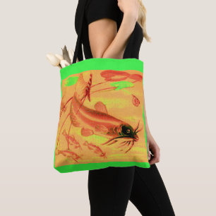 catfish print tote bag