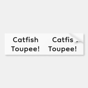 Catfish Toupee Hankamer Artjunkhaus Fun Splash-Art Bumper Sticker