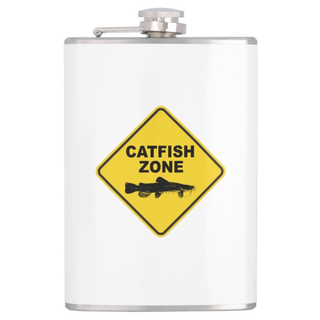 Catfish Zone Hip Flask (Front)
