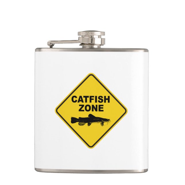 Catfish Zone Hip Flask (Front)