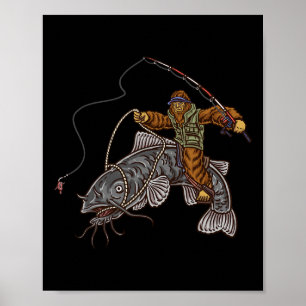 Catfishing Bigfoot Hunting Catfishermen 1  Poster