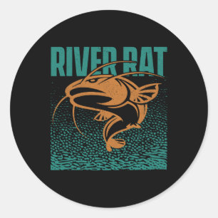Catfishing Freshwater River Rat - Catfish Fishing Classic Round Sticker