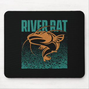 Catfishing Freshwater River Rat - Catfish Fishing Mouse Pad