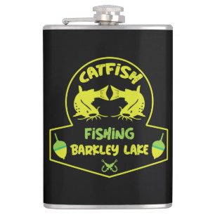 Catfishing Lake Barkley Kentucky Hip Flask