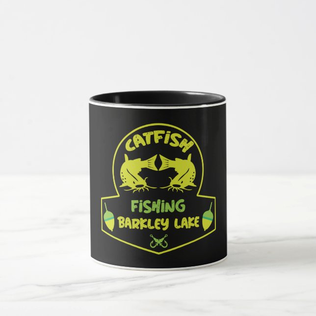 Catfishing Lake Barkley Kentucky Mug (Center)