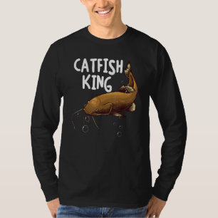 Catfishing Men Dad Catfish King Fishing Hunters T-Shirt
