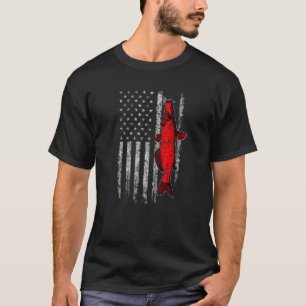Catfishing Us American Flag Fishing Fisherman 4th T-Shirt