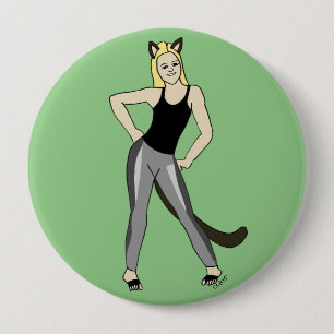 catgirl   10 cm round badge