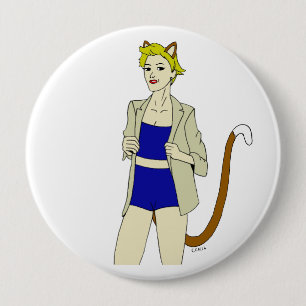 catgirl 10 cm round badge