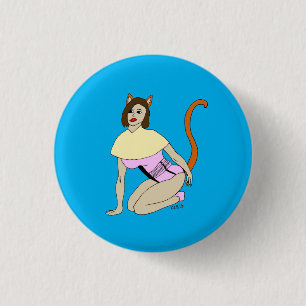 catgirl 3 cm round badge
