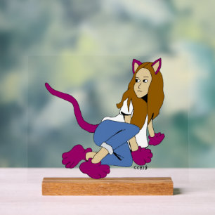 catgirl  acrylic sign