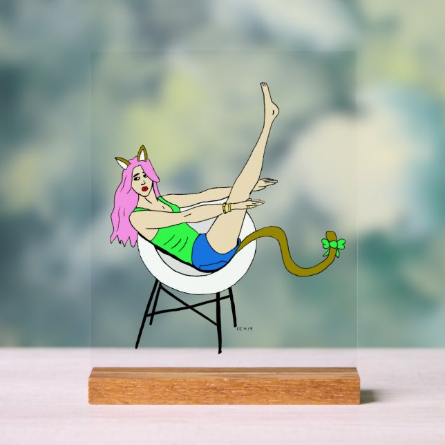 catgirl acrylic sign (Neutral)
