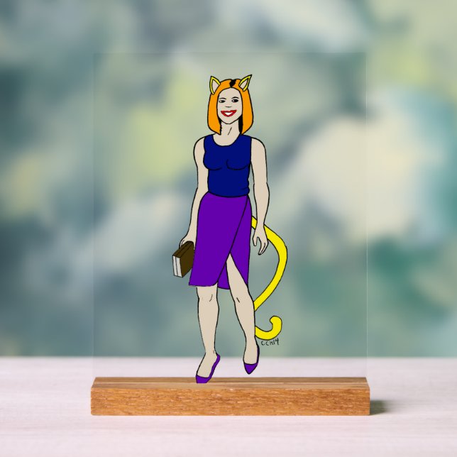 catgirl acrylic sign (Neutral)