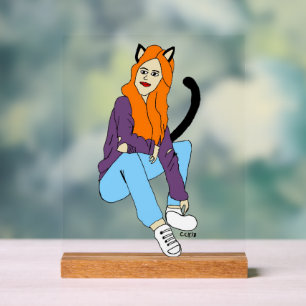 catgirl  acrylic sign