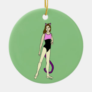 catgirl    ceramic tree decoration