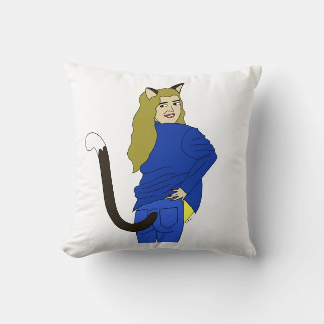 catgirl   cushion (Front)