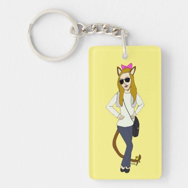 catgirl   key ring (Front)