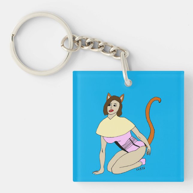 catgirl   key ring (Front)