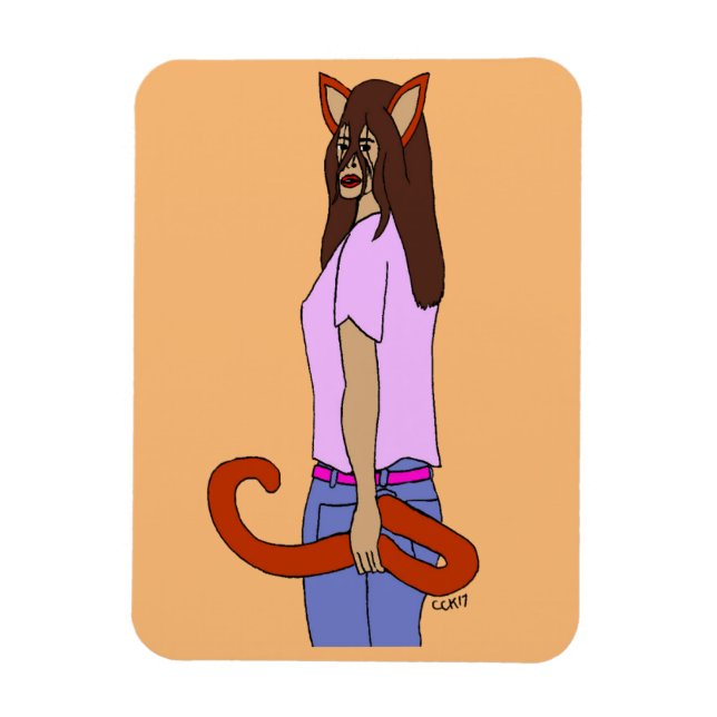 catgirl   magnet (Vertical)