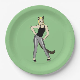 catgirl paper plate