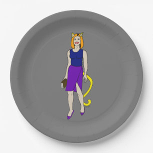 catgirl paper plate