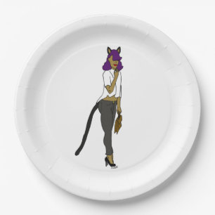 catgirl    paper plate