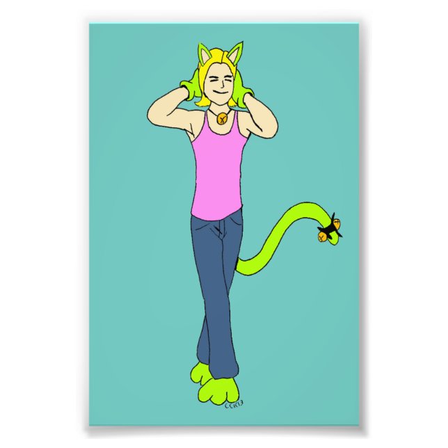 catgirl  photo print (Front)