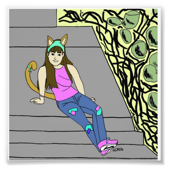 catgirl photo print (Front)