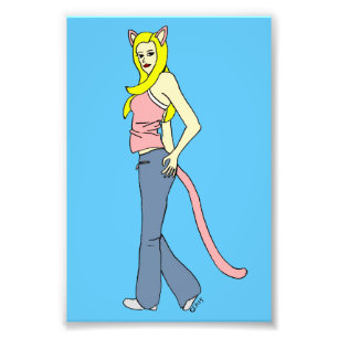 catgirl   photo print
