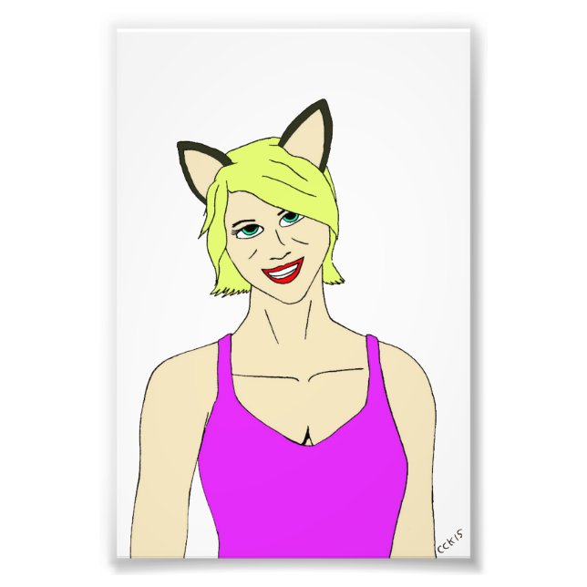 catgirl photo print (Front)