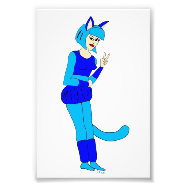 catgirl  photo print (Front)
