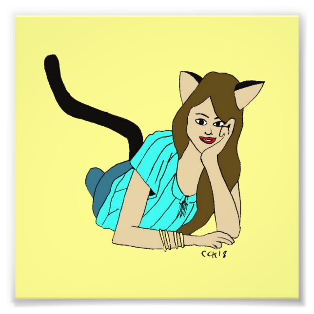 catgirl  photo print (Front)