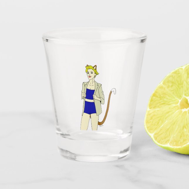 catgirl   shot glass (Front)