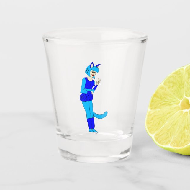 catgirl  shot glass (Front)
