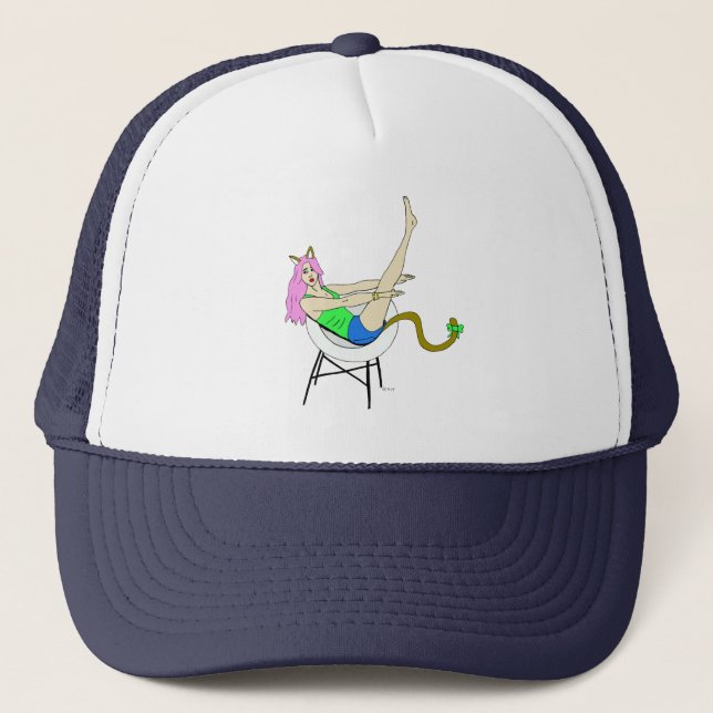 catgirl trucker hat (Front)