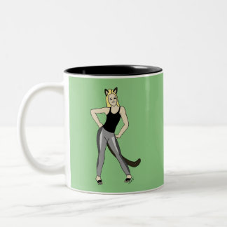 catgirl Two-Tone coffee mug