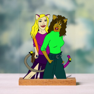 catgirls acrylic sign