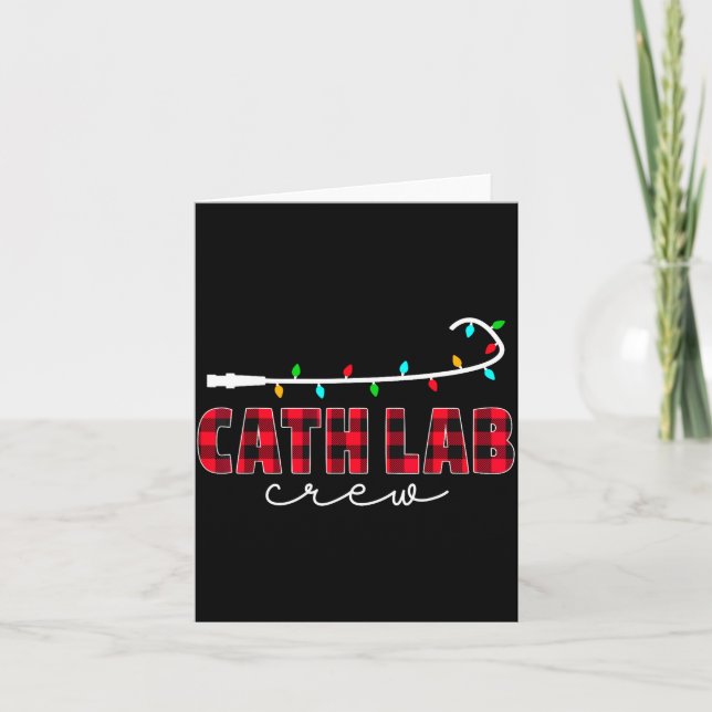 Cath Lab Crew Cardiology Nurse Rad Tech Christmas  Card (Front)