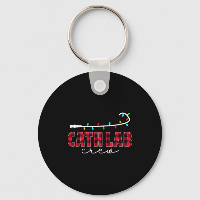 Cath Lab Crew Cardiology Nurse Rad Tech Christmas  Key Ring (Front)