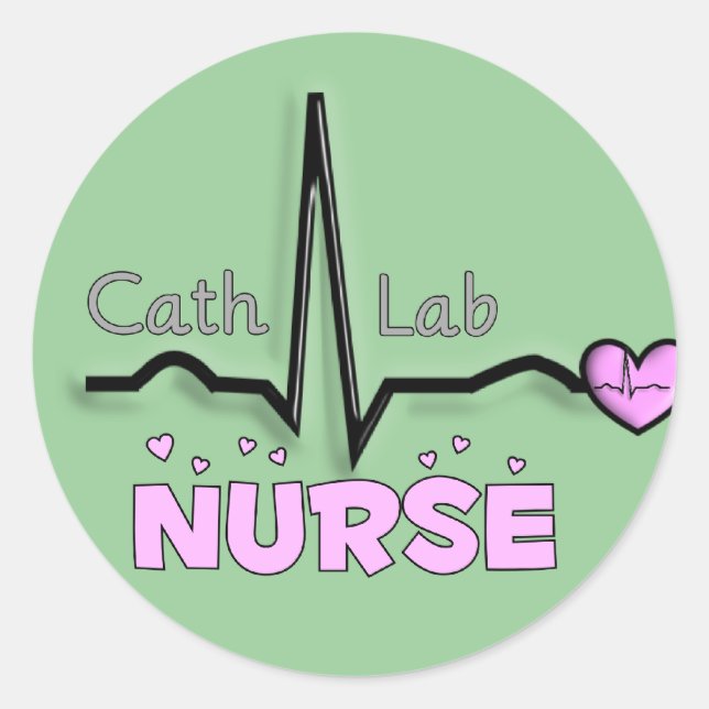 Cath Lab Nurse Gifts Classic Round Sticker (Front)