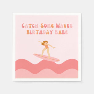 Cath Some Waves Birthday Babe Napkins