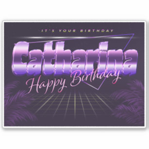 Catharina Name Vorname retro Sticker Geburtstag